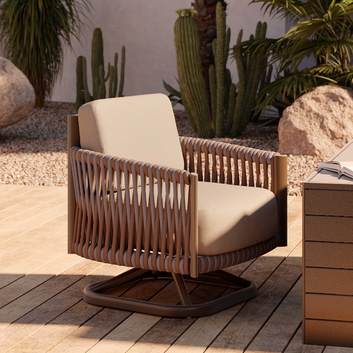 Eve Swivel Lounge Chair lifestyle