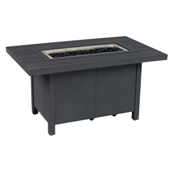 Woodard Rectangular 50" x 30" Fire Table with Tri-Slat Top - 650LCH21BT