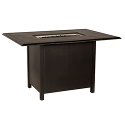 Woodard Solid Cast 60" x 42" Rectangular Counter Height Fire Table - 650LCT-09246FP