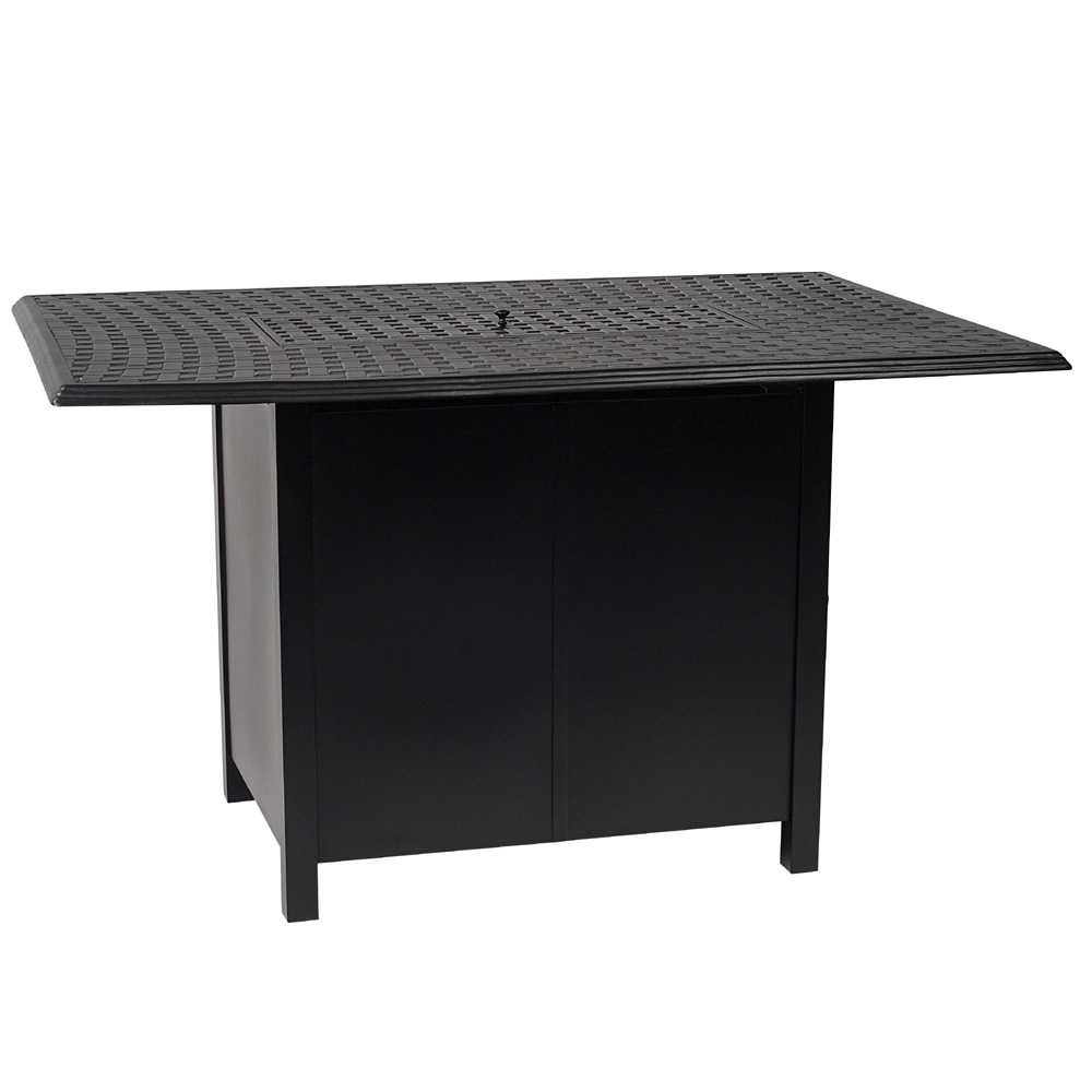 Woodard Thatch 60" x 42" Rectangular Counter Height Fire Table - 650LCT-04946FP