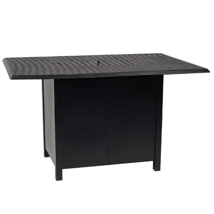 Woodard Thatch 60" x 42" Rectangular Counter Height Fire Table - 650LCT-04946FP