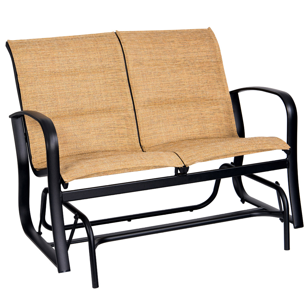 Woodard Fremont Padded Sling Love Seat Glider - 2P0573