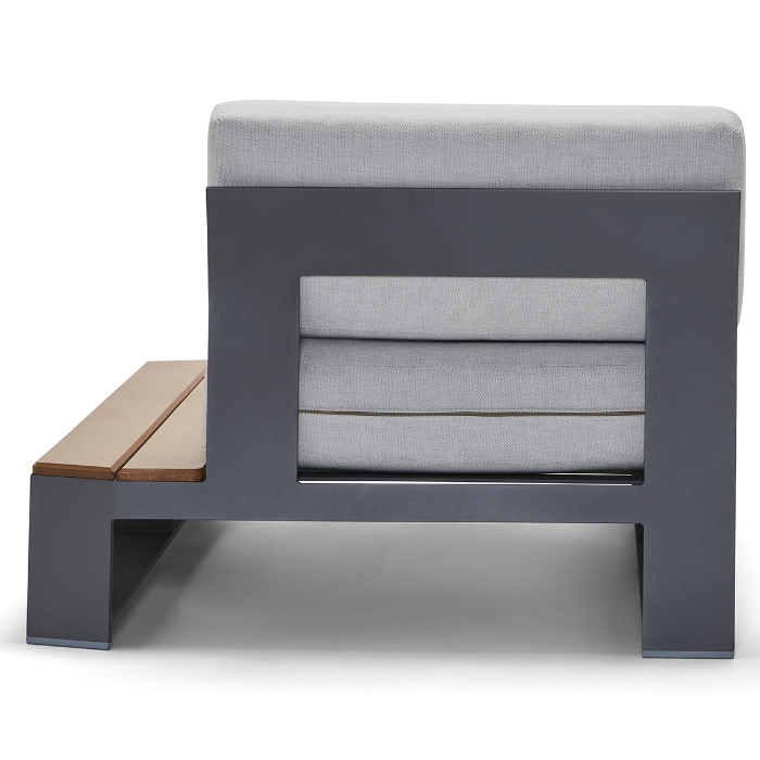 Gather RHF Chaise Unit with NextTeak Accent back view
