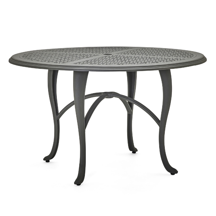 Woodard Hampton Cast 48" Round Dining Umbrella Table with Cabriole Base - 2G5300-05148