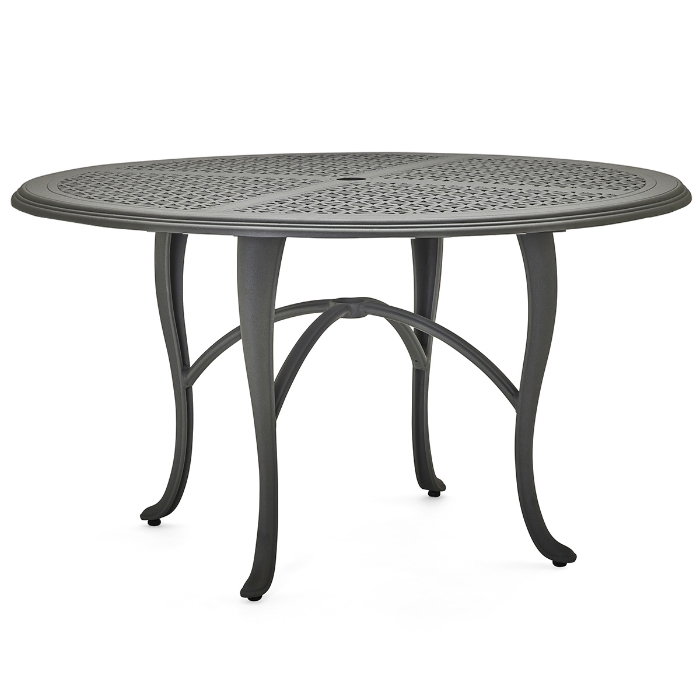 Woodard Hampton Cast 60" Round Dining Umbrella Table with Cabriole Base - 2G5300-05160