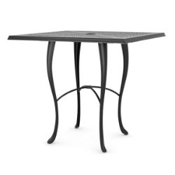 Woodard Hampton Cast 42" Square Counter Height Umbrella Table with Cabriole Base - 2G5500-05143