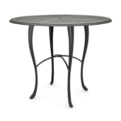 Woodard Hampton Cast 48" Round Counter Height Umbrella Table with Cabriole Base - 2G5500-05148