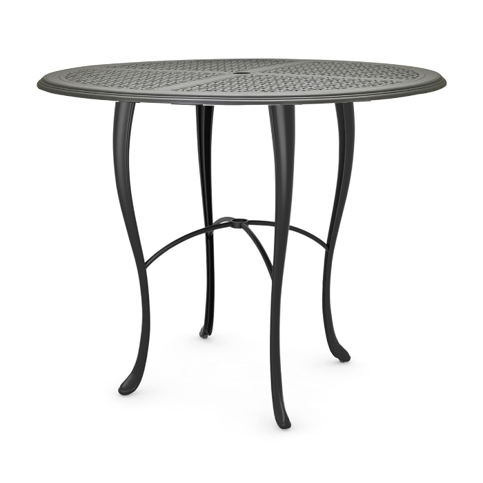 Woodard Hampton Cast 48" Round Counter Height Umbrella Table with Cabriole Base - 2G5500-05148