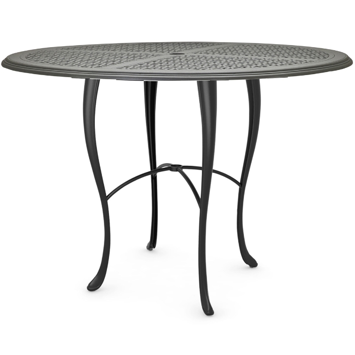 Woodard Hampton Cast 60" Round Counter Height Umbrella Table with Cabriole Base - 2G5500-05160