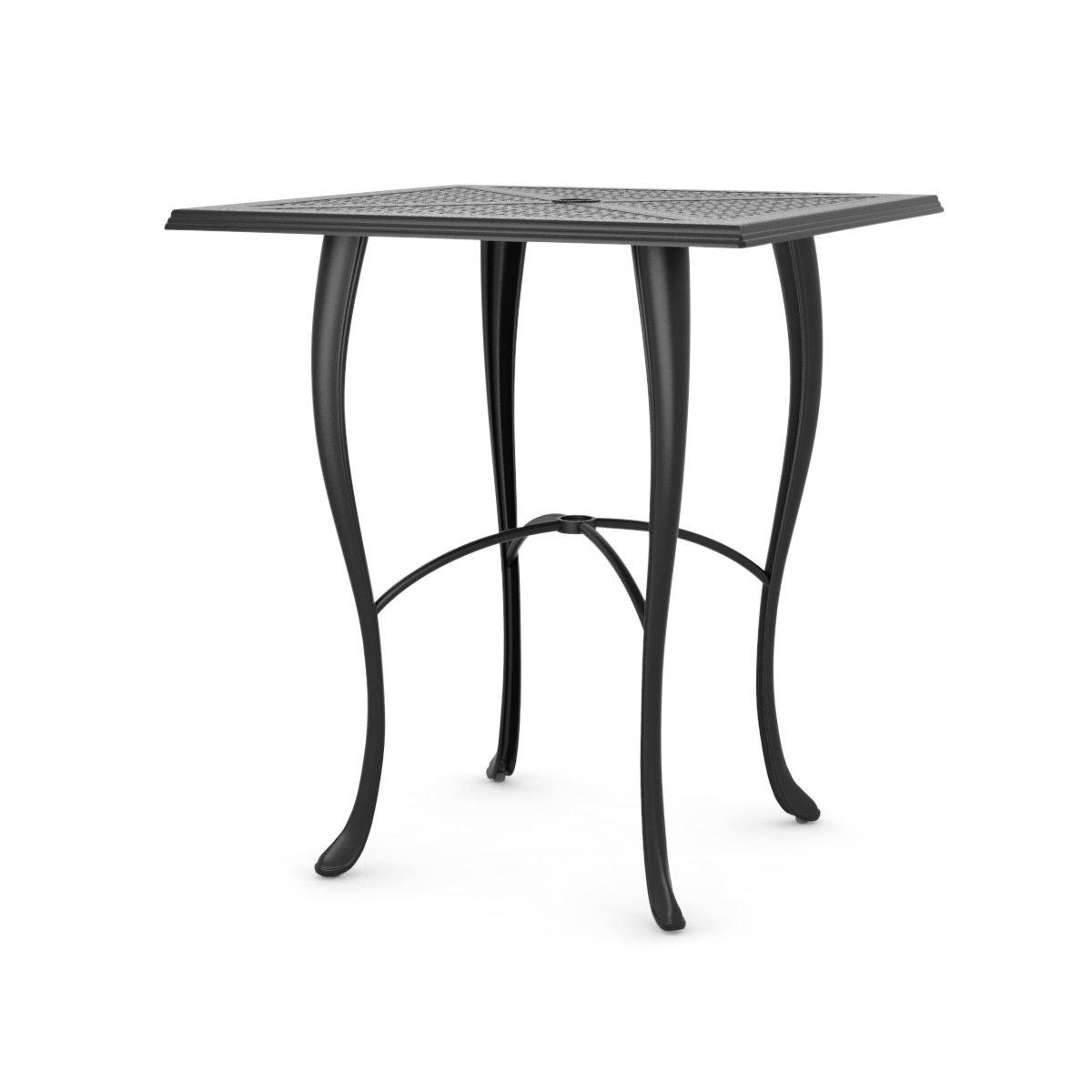 Woodard Hampton Cast 36" Square Bar Height Umbrella Table with Cabriole Base - 2G6600-05137