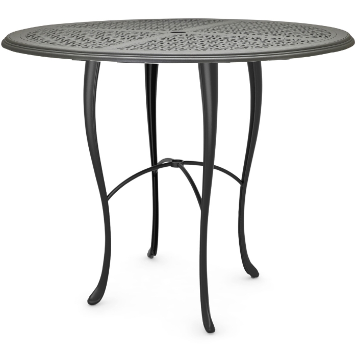 Woodard Hampton Cast 60" Round Bar Height Umbrella Table with Cabriole Base - 2G6600-05160