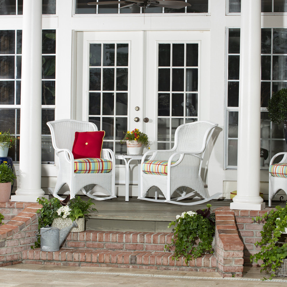 Motion based outdoor wicker furniture