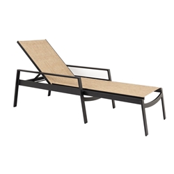 Woodard Hudson Adjustable Chaise Lounge with Arms - 1B0470