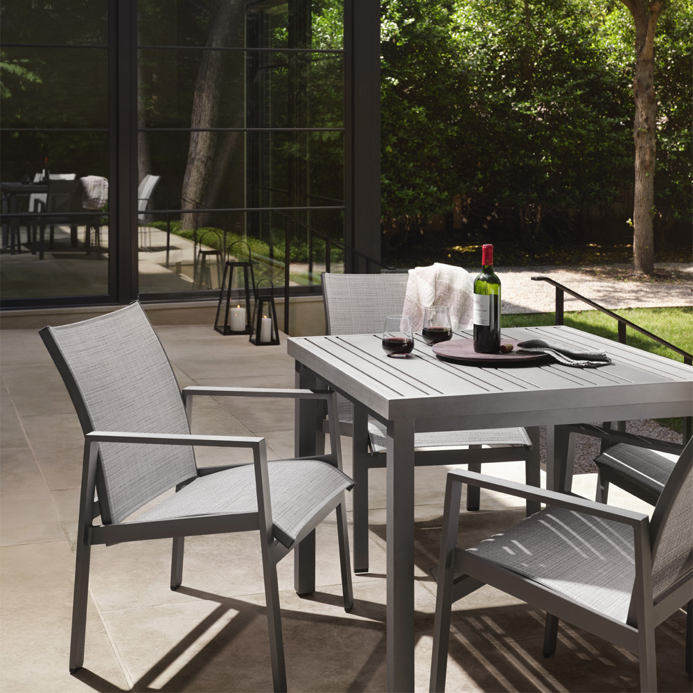 Woodard Hudson Sling Modern Dining Set - WD-HUDSON-SET2