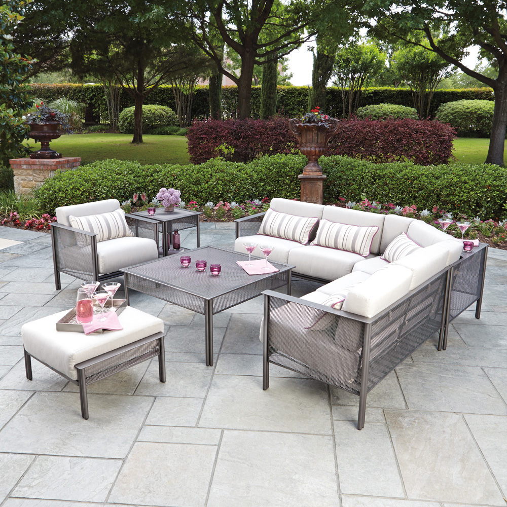 Woodard Jax L-Sectional Patio Set - WD-JAX-SET3