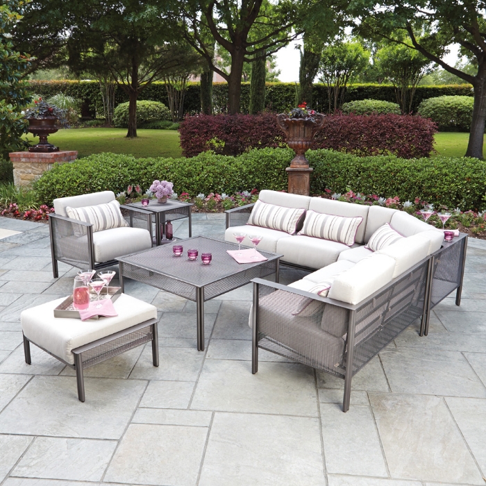 Woodard Jax Wrought Iron Outdoor Sectional