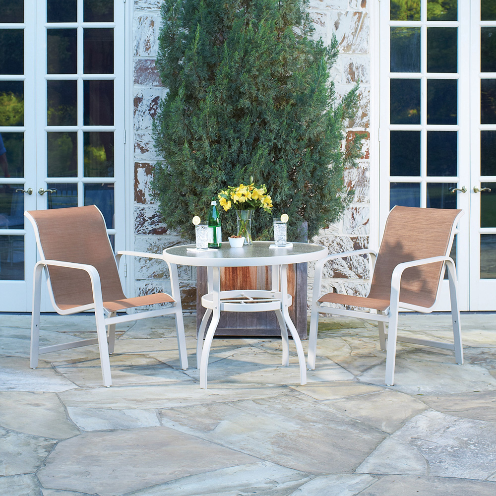 Woodard Landings Aluminum Sling Outdoor Dining Set for 2 - WD-LANDINGS-SET4