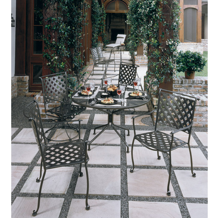 Maddox Wrought Iron Dining Arm Chair - 7F0001