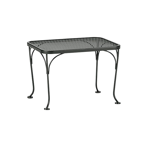 Woodard 18 inch by 24 inch Mesh Top Rectangle Side Table - 190040
