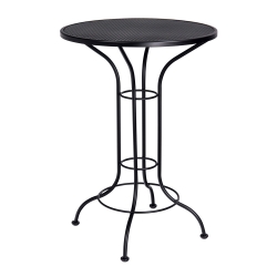 Woodard 30 Inch Round Mesh Top Bar Height Table - 190056