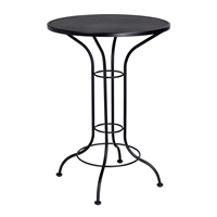 Woodard 30 Inch Round Mesh Top Bar Height Table - 190056