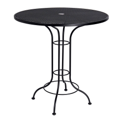 Woodard 42 Inch Round Mesh Top Umbrella Bar Height Table - 190057