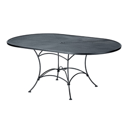 Woodard 42 inch by 72 inch Oval Mesh Top Umbrella Table - 190143