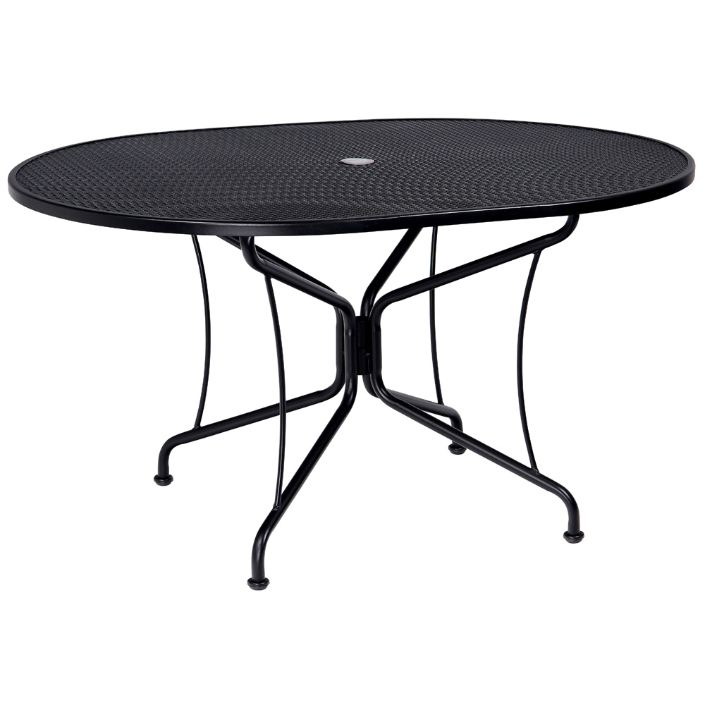 Woodard 42 Inch x 54 Inch Oval Premium Mesh Top Umbrella Table - 190303