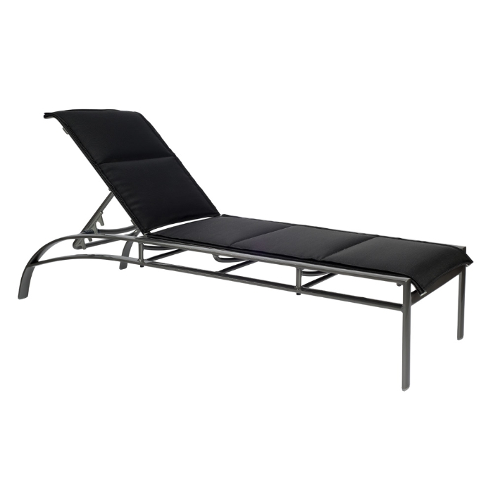 Woodard Metropolis Stacking Padded Sling Adjustable Chaise Lounge - 320570