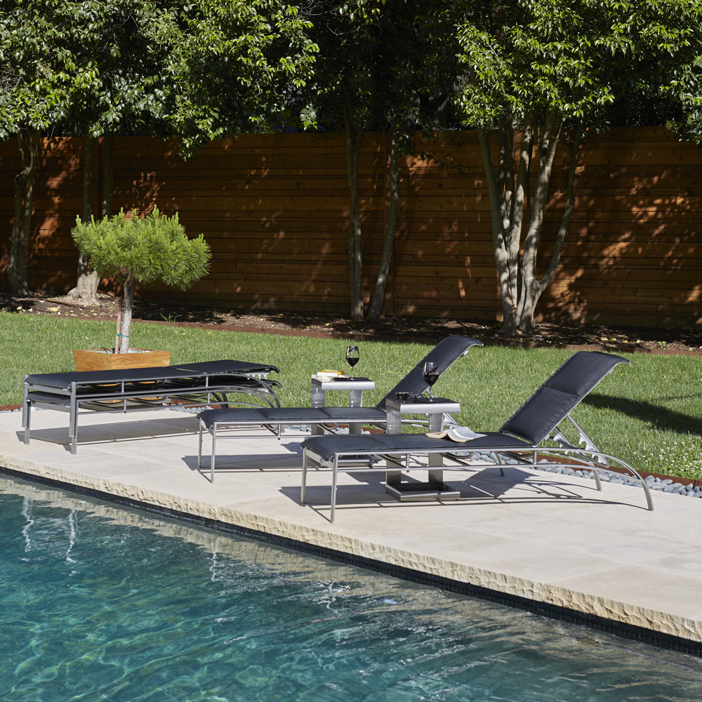 Woodard Metropolis Padded Sling Chaise Lounge Set - WD-METROPOLIS-SET6