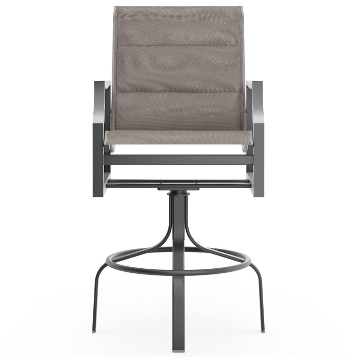 Nico Padded Sling Swivel Bar Stool front