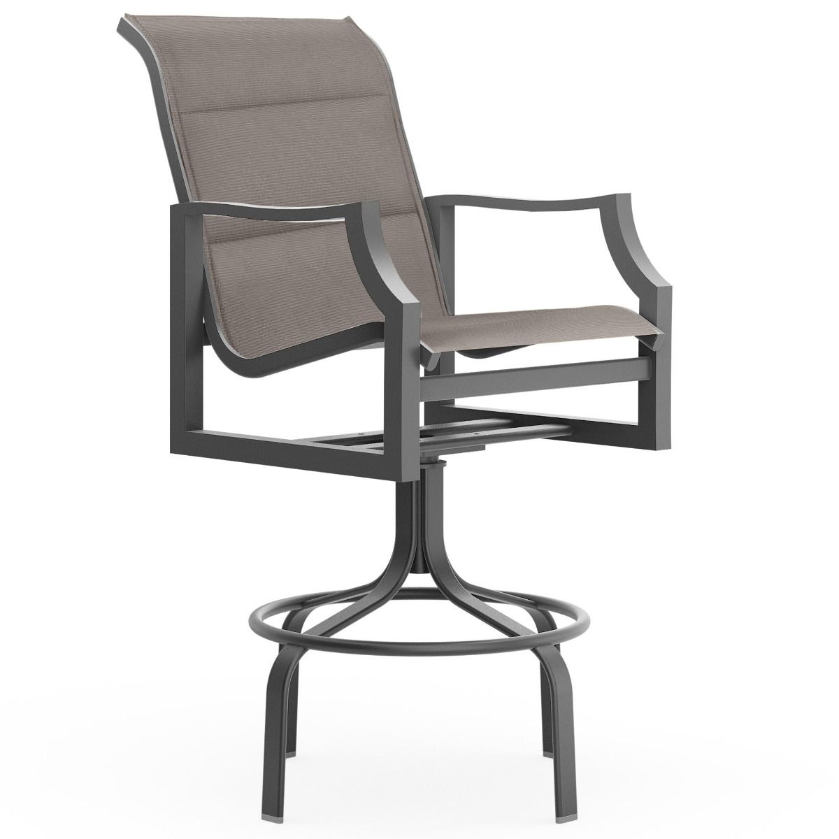 Woodard Nico Padded Sling Swivel Bar Stool - 1S0568