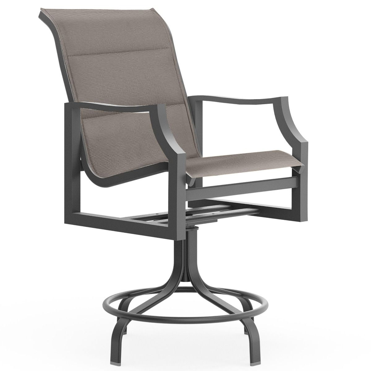 Woodard Nico Padded Sling Swivel Counter Stool - 1S0569