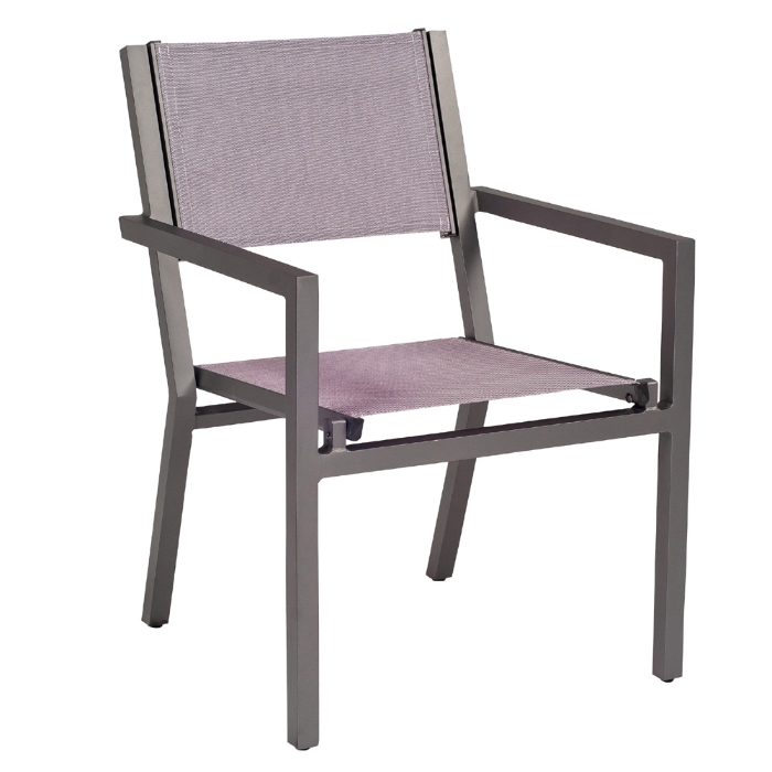 Woodard Palm Coast Sling Stacking Dining Arm Chair - 570417