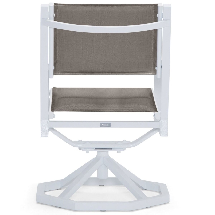 Palm Coast Padded Sling Swivel Rocking Dining Chair back