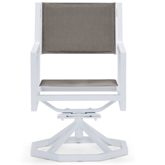 Palm Coast Padded Sling Swivel Rocking Dining Chair front