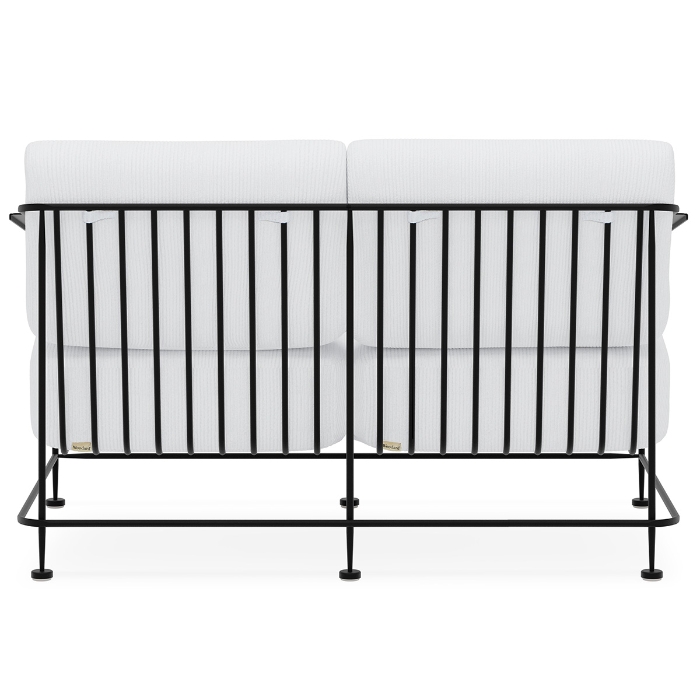 Reed Wrought Iron Love Seat back