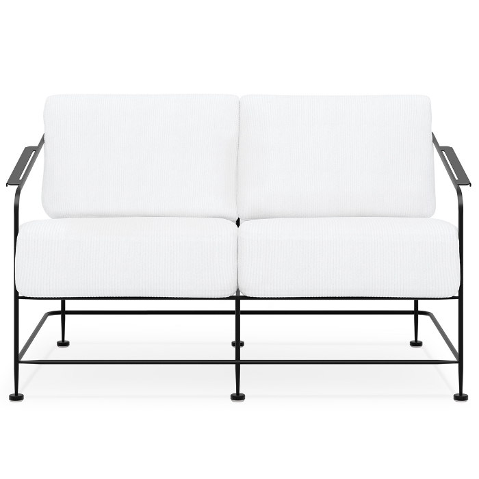 Reed Wrought Iron Love Seat front