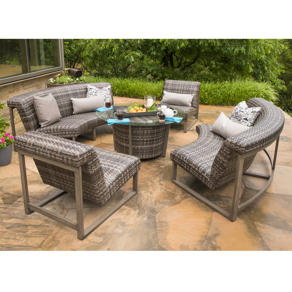 Woodard Reunion Outdoor Wicker Patio Set - WD-REUNION-SET1