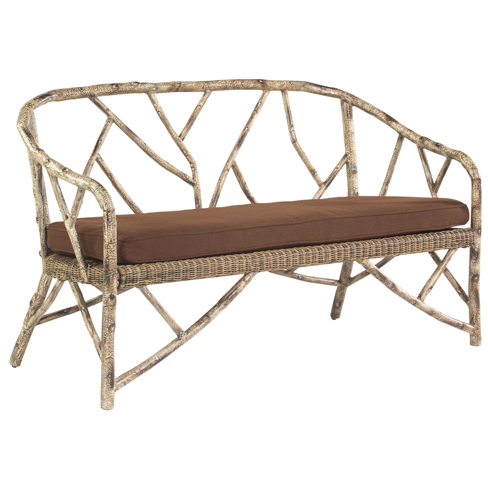 Woodard River Run Faux Bois Loveseat - S545051