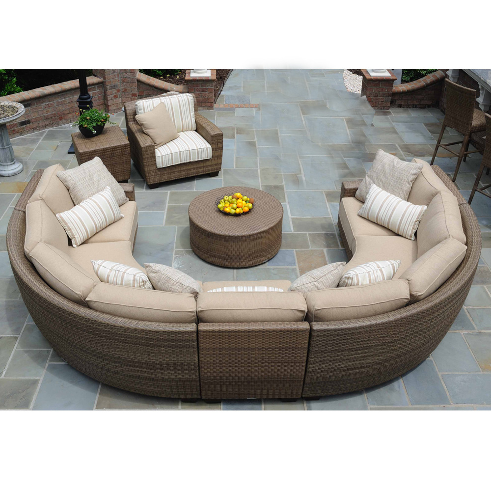 Woodard Saddleback Sectional with Lounge Chair - WD-SADDLEBACK-SET7