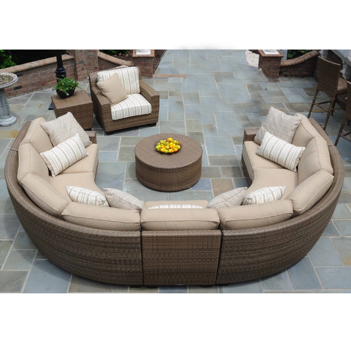 Woodard Saddleback Sectional with Lounge Chair - WD-SADDLEBACK-SET7