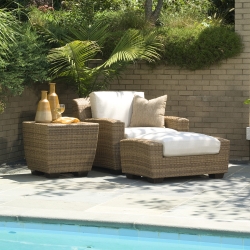 Woodard Saddleback 3 Piece Lounge Chair Set - WHITECRAFT-SADDLEBACK-SET1