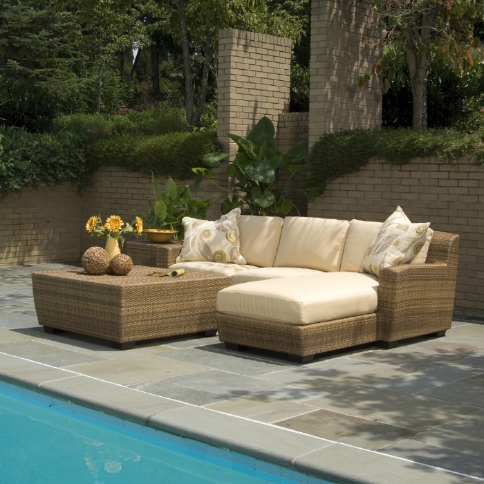 Warehouse Clearance Saddleback Outdoor Wicker Sectional - WD-SADDLEBACK-WH1