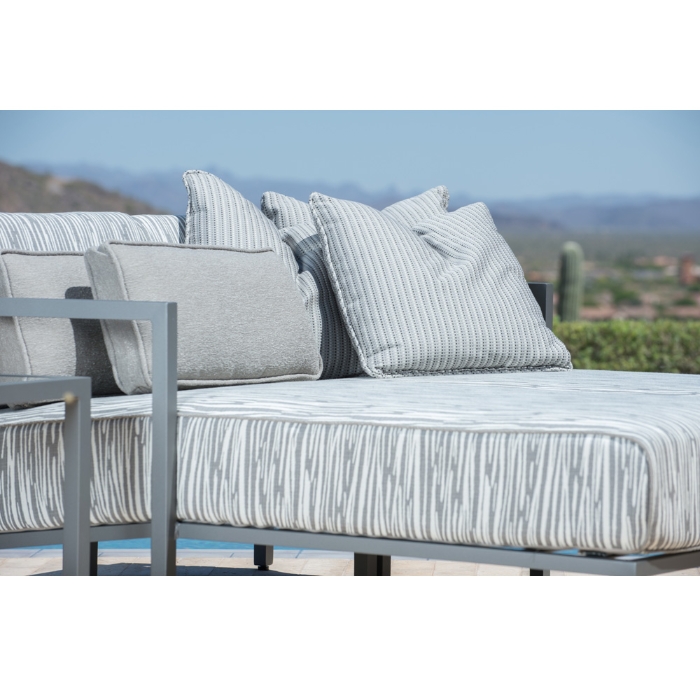 Salona Aluminum Sectional Chaise Arm Detail