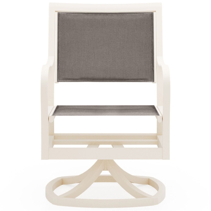 Scala Padded Sling Dining Swivel Arm Chair front
