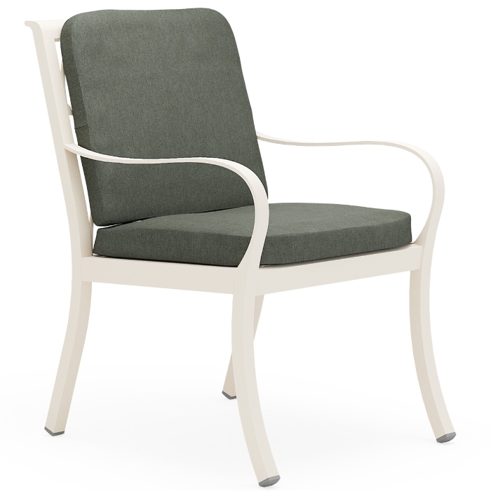 Woodard Scala Dining Arm Chair with Seat and Back Cushion - 8Z0401SB