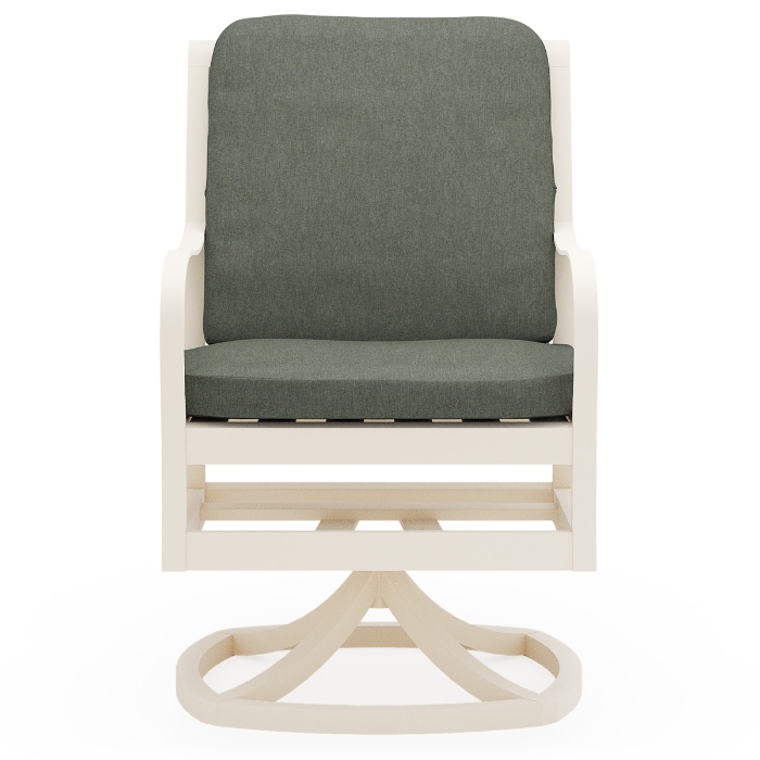 Scala Dining Swivel Arm Chair with Seat and Back Cushion front