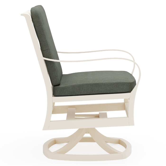 Scala Dining Swivel Arm Chair with Seat and Back Cushion side