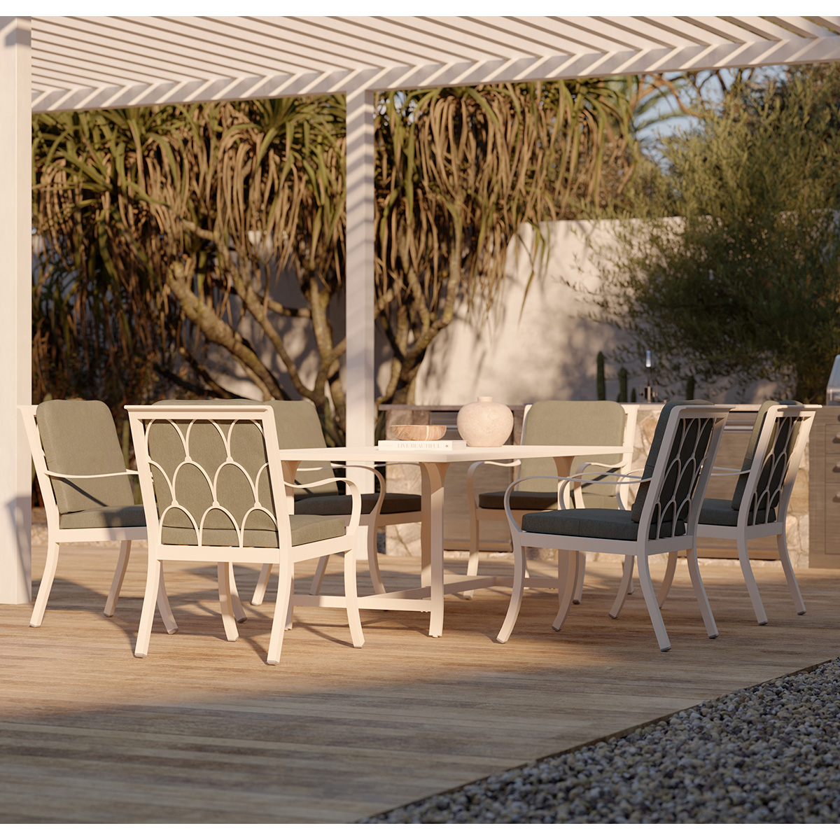 Woodard Scala Patio Dining Set for 6 - WD-SCALA-SET2